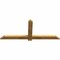 Ekena Millwork Eugene Rough Sawn Timber Gable Bracket, Western Red Cedar, 60"W x 25"H x 2"D x 4"F, 10/12 Pitch GBW060X25X0204EUG00RWR - alternate 3